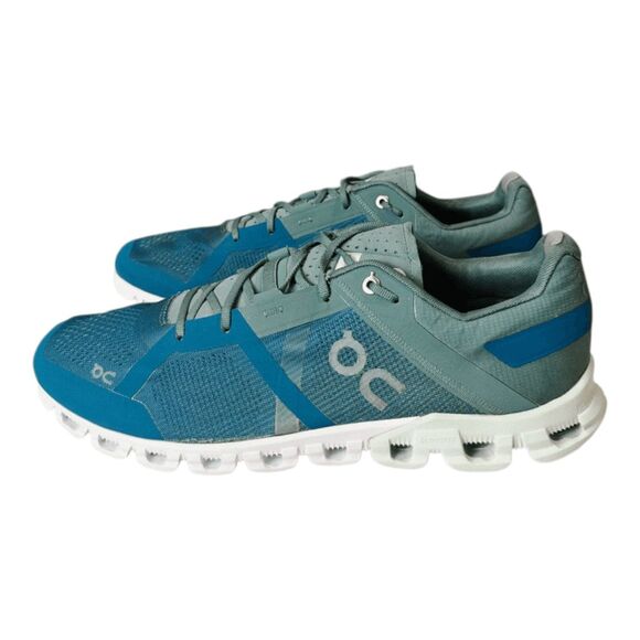 On Running Men\'s Cloud Running Shoe in Teal and Forest Green main image 12